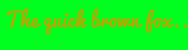 Image with Font Color BBA500 and Background Color 00FF1E